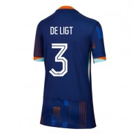 Netherlands Matthijs de Ligt #3 Replica Away Shirt Ladies Euro 2024 Short Sleeve
